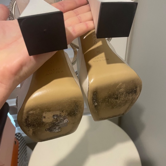 Mach & Mach White Satin Double Bow Platforms - Picture 6 of 8